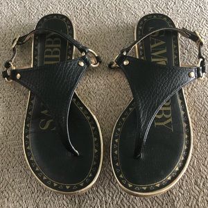 Black summer sandals
